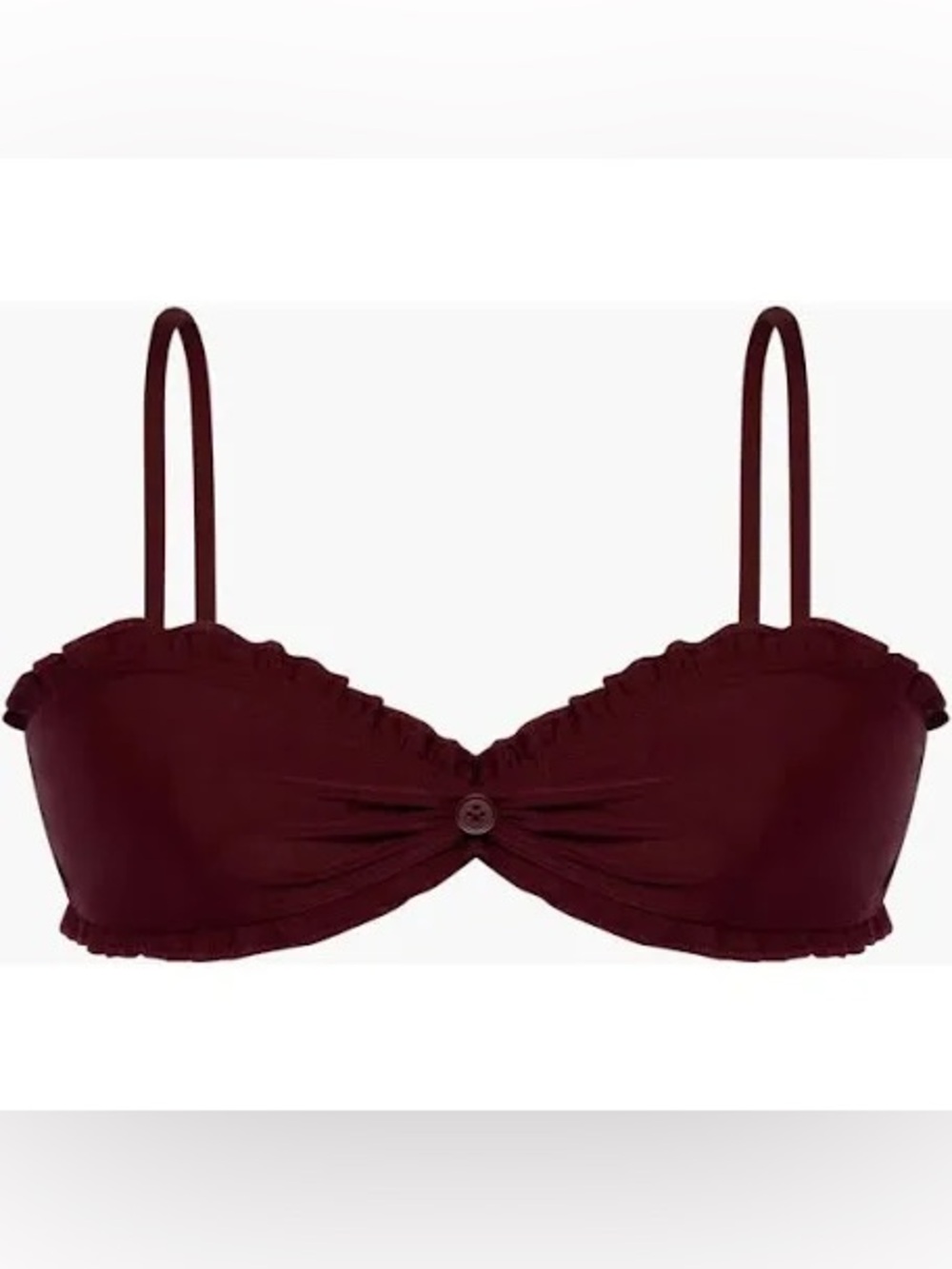 Oddli Maroon Bralette Bikini Top